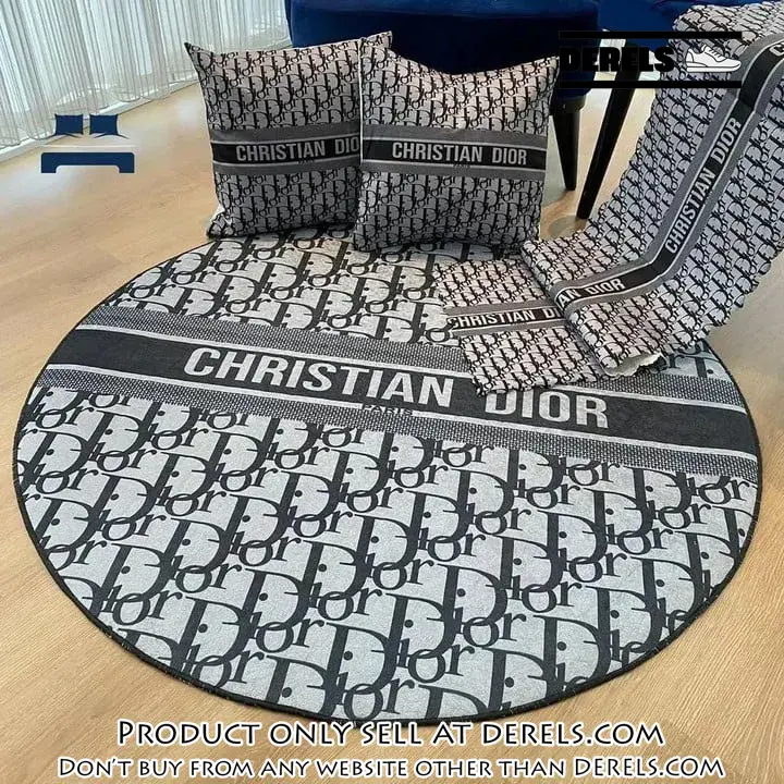 Christian dior paris luxury brand fashion round rug carpet home decor special gift dr2045365